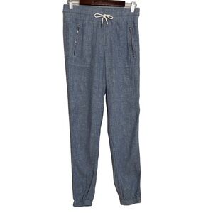 Athleta Cabo Linen Joggers Womens 4 Tall Lightweight Casual Pants Relaxed Fit